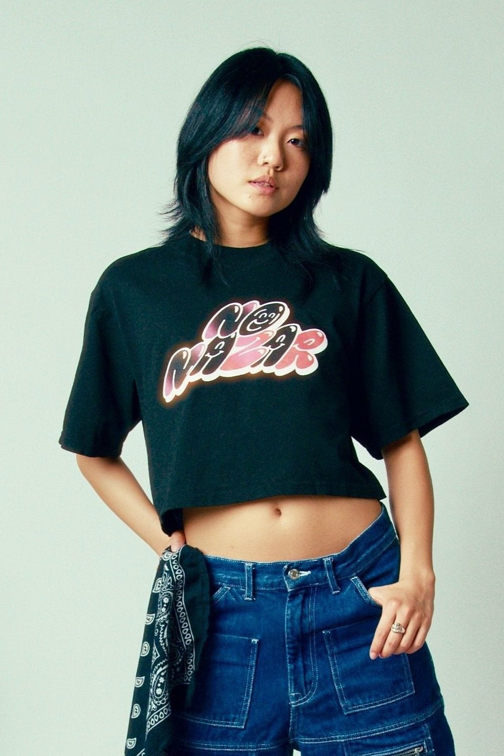 Graffiti Tee - Crop Top - Black